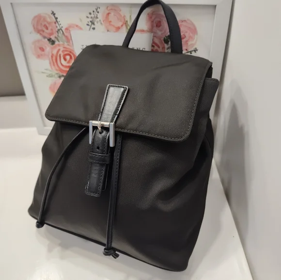 🖤Vintage Y2K Coach D3J-7441 Nylon & Leather Trim Adjustable Backpack 🖤 - Picture 7 of 16